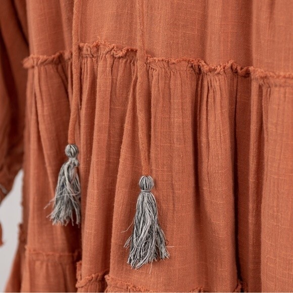 Free People Dream Weaver V-Neck Embroidered Tunic size S - Picture 14 of 16